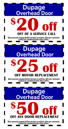 Coupons and Specials | Residential and Commercial Garage Doors Dupage County IL